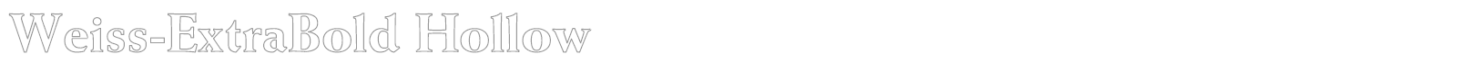 Weiss-ExtraBold Hollow font preview